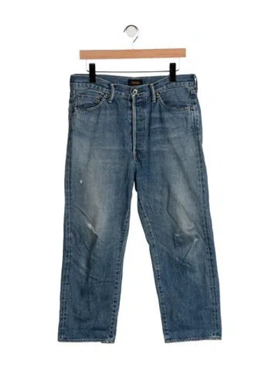 Pre-owned Chimala Mid-rise Straight Leg Jeans In Blue