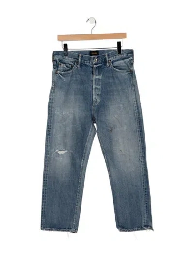 Pre-owned Chimala Mid-rise Straight Leg Jeans In Blue