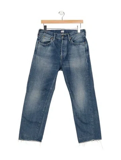 Pre-owned Chimala Mid-rise Straight Leg Jeans In Blue