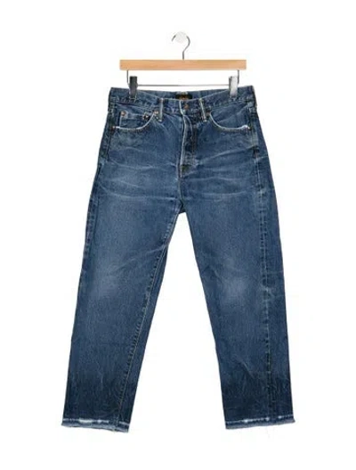 Pre-owned Chimala Mid-rise Straight Leg Jeans In Blue