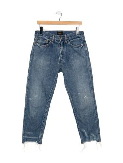 Pre-owned Chimala Mid-rise Straight Leg Jeans In Blue