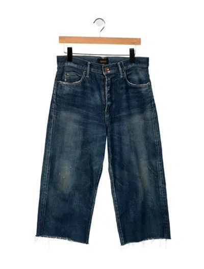 Pre-owned Chimala Mid-rise Straight Leg Jeans In Blue