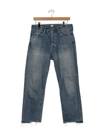 Pre-owned Chimala Mid-rise Straight Leg Jeans In Blue