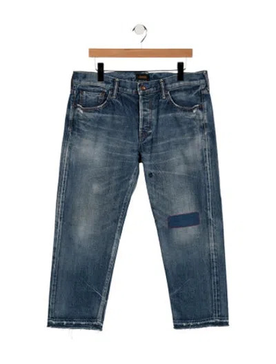 Pre-owned Chimala Mid-rise Straight Leg Jeans In Blue