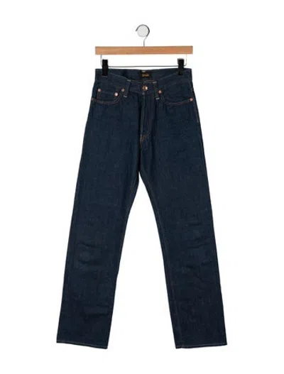 Pre-owned Chimala Mid-rise Straight Leg Jeans In Blue