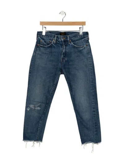 Pre-owned Chimala Mid-rise Straight Leg Jeans In Blue