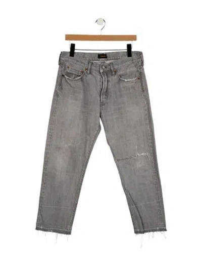 Pre-owned Chimala Mid-rise Straight Leg Jeans In Gray