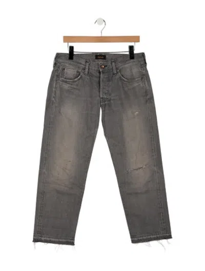 Pre-owned Chimala Mid-rise Straight Leg Jeans In Grey