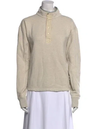 Pre-owned Chimala Mock Neck Long Sleeve Sweatshirt In Neutral