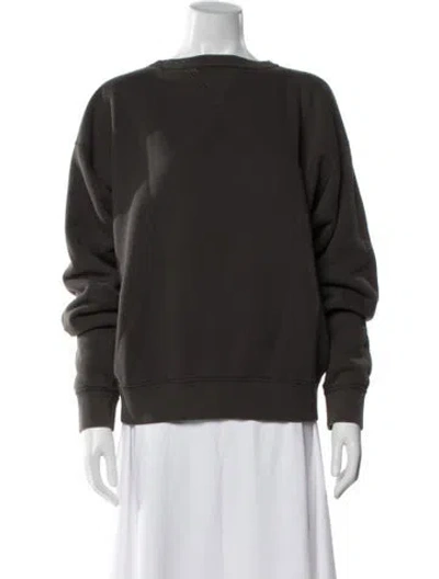 Pre-owned Chimala Silk Crew Neck Sweatshirt In Black