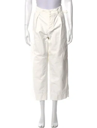 Pre-owned Chimala Wide Leg Pants In White