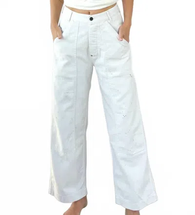 Chimala Women's Twill Pants In Ivory In Gray