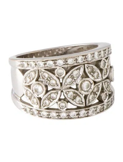 Pre-owned Chimento 18k Diamond Floral Band In Multicolor