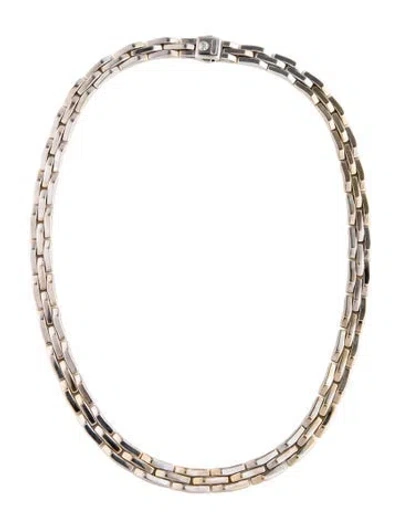 Pre-owned Chimento 18k Reversible Chain Necklace In Multicolor
