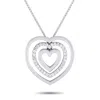 CHIMENTO 18K WHITE GOLD 0.40CT DIAMOND HEART NECKLACE CH01-032524
