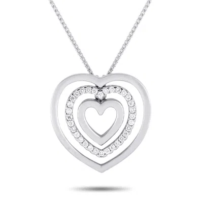 Chimento 18k White Gold 0.40ct Diamond Heart Necklace Ch01 032524