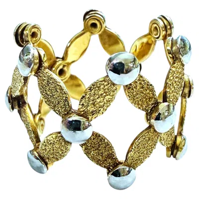 Pre-owned Chimento 18k Yellow & White Gold Expendable Finger Ring And Scarf Ring