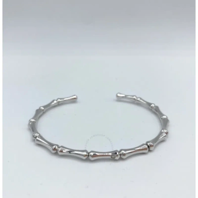 Chimento Bamboo White Gold Bracelet With Diamond Accent In Metallic