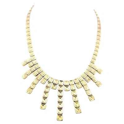 Pre-owned Chimento Chinemento 18k Two Tone Fringe Necklace With 0.03ct Round I Si Diamonds 43.18g In Multiple