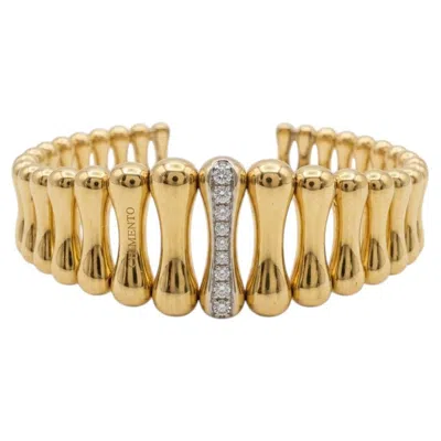 Pre-owned Chimento Diamond 18k Yellow Gold Bamboo Link Bracelet