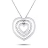 CHIMENTO PRE-OWNED CHIMENTO 18K WHITE GOLD 0.40CT DIAMOND HEART NECKLACE CH01 032524