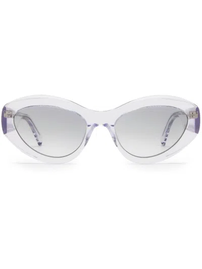Chimi 09 Oval-frame Sunglasses In White