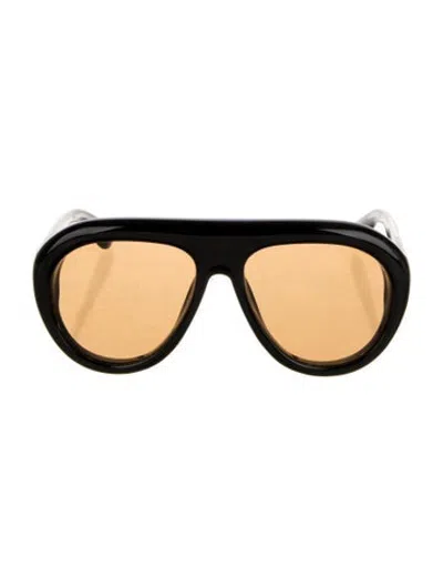 Pre-owned Chimi Aviator Tinted Sunglasses In Black