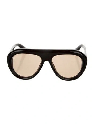 Pre-owned Chimi Aviator Tinted Sunglasses In Brown