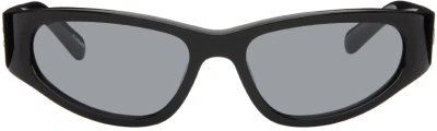 Chimi Black Slim Sunglasses In Frosted Black