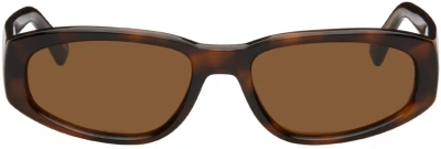 Chimi Brown Angular Sunglasses In Tortoise
