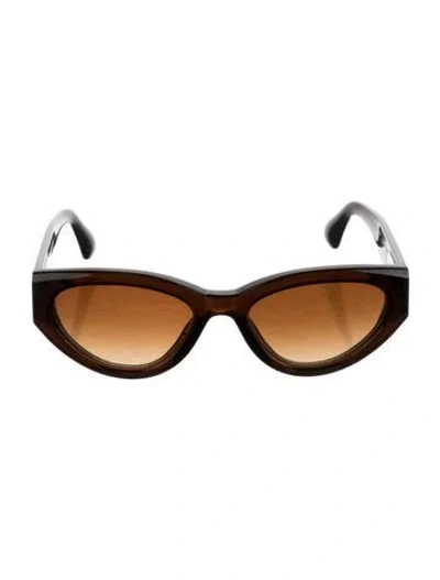 Pre-owned Chimi Cat-eye Gradient Sunglasses In Brown