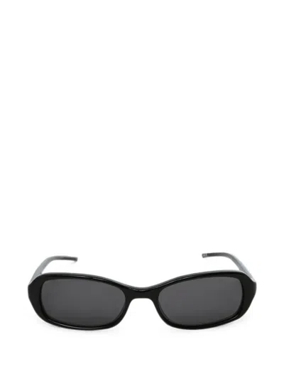 Chimi Code Oval-frame Sunglasses In Black