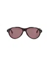 Chimi Contemporary Black Sunglasses With Smooth Frame And Tinted Lenses In Brown