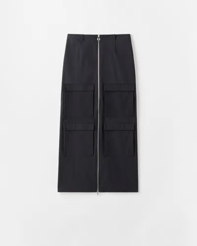 Chimi Cotton Maxi Skirt In Black
