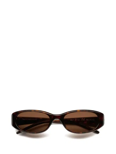 Chimi Dele Oval-frame Sunglasses In Brown