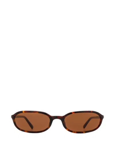 Chimi Edith Oval Sunglasses In Brown