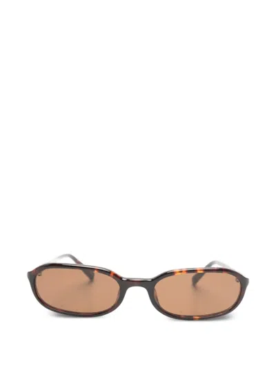 Chimi Edith Tortoise Oval-frame Sunglasses In Brown