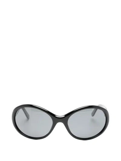 Chimi Giada Oval-frame Sunglasses In Black