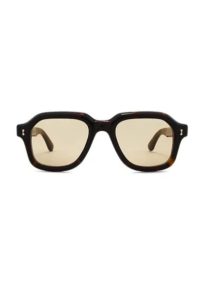 Chimi Kai Sunglasses In Moss Green & Yellow