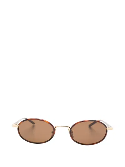 Chimi Lea Oval-frame Sunglasses In Brown