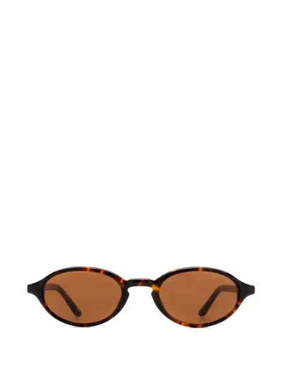 Chimi Lex Tortoise-effect Oval-frame Sunglasses In Brown