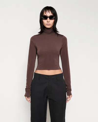 Chimi Maxi Turtleneck In Brown