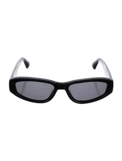 Pre-owned Chimi Narrow Tinted Sunglasses In Black