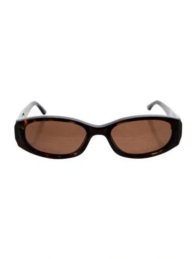 Pre-owned Chimi Narrow Tinted Sunglasses In Brown