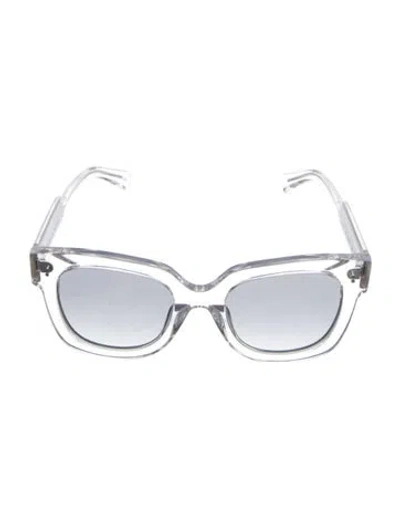Pre-owned Chimi Oversize Gradient Sunglasses In Silver