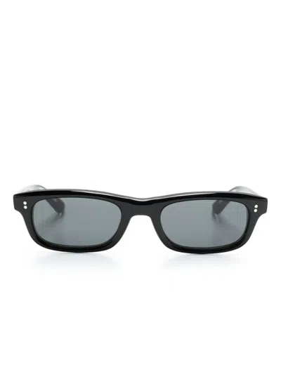 Chimi Pin Rectangle-frame Sunglasses In Black