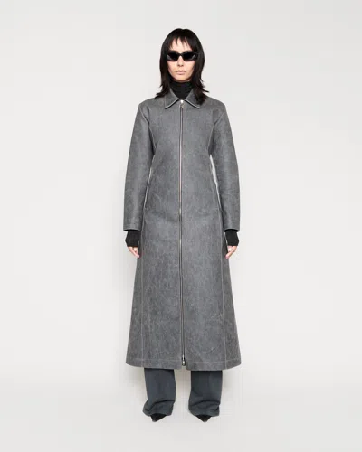 Chimi Pu Long Coat In Black