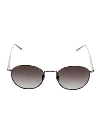 Pre-owned Chimi Round Gradient Sunglasses In Silver