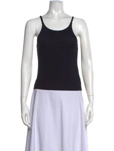 Pre-owned Chimi Scoop Neck Sleeveless Top In Black