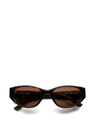 Chimi Solstice Geometric-frame Sunglasses In Brown